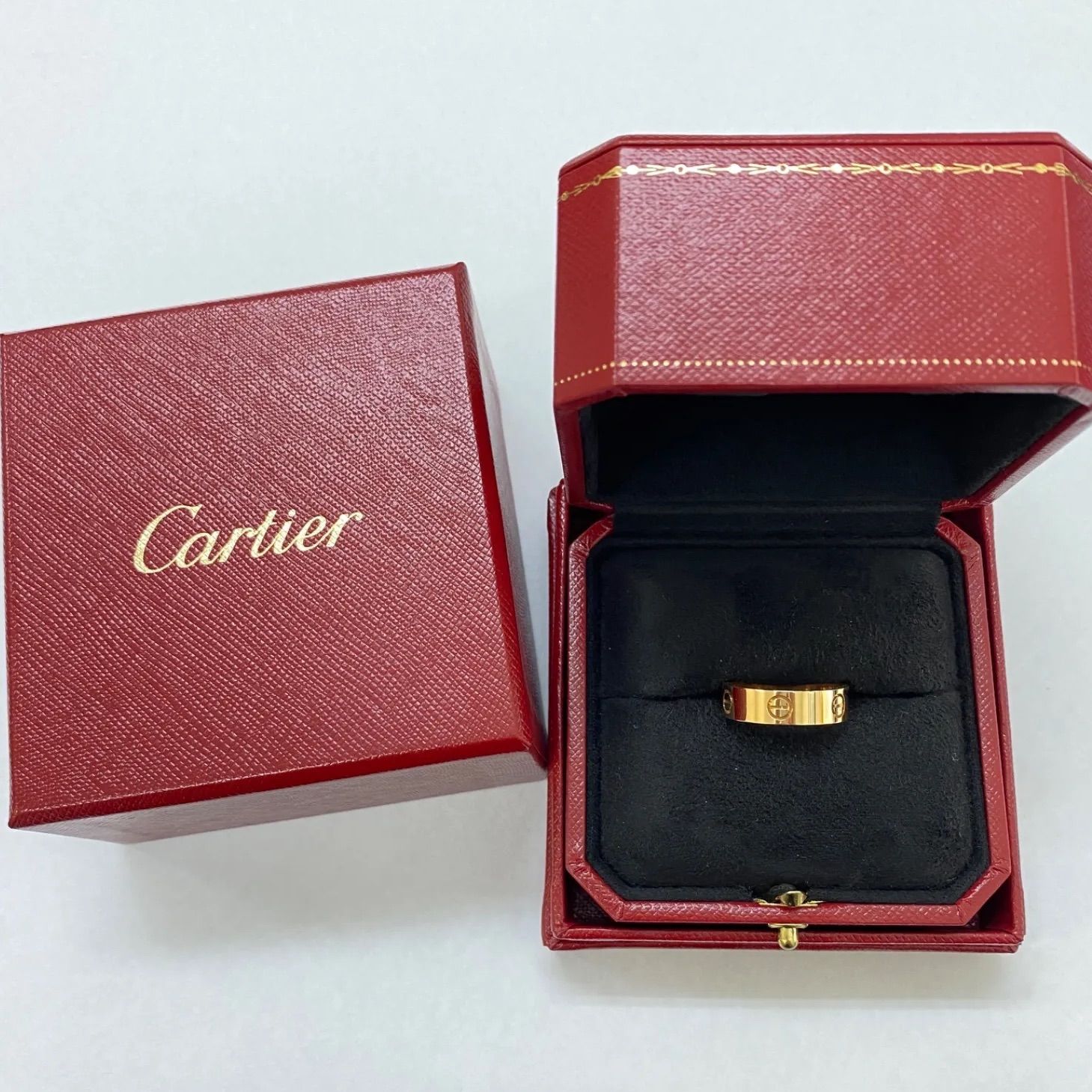 Cartier カルティエ リング K18PG ラブリング Au750 6.7g 17号 57