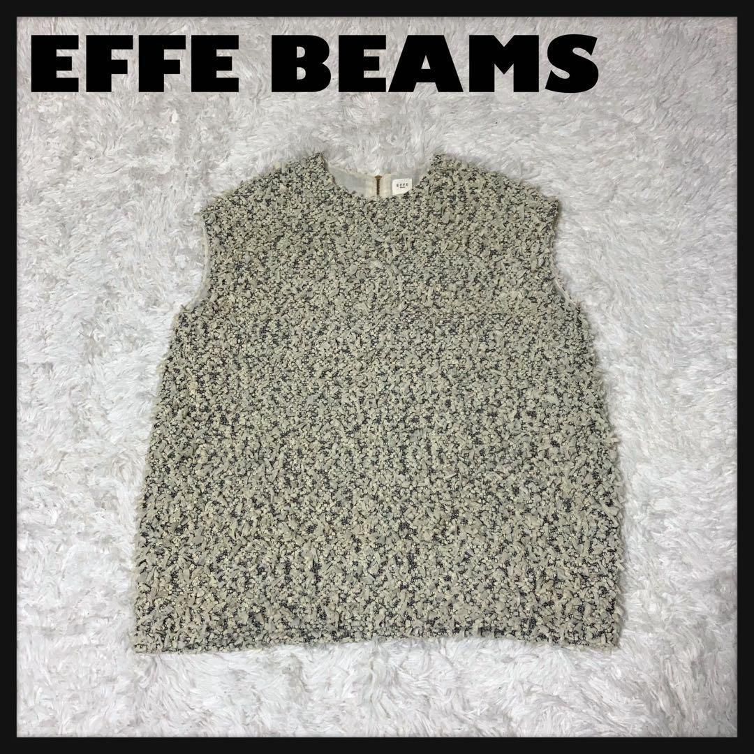 EFFE BEAMS カラミリボン ブラウス トップス ベスト ノースリーブ EFFE BEAMS カラミリボン ブラウス トップス ベスト