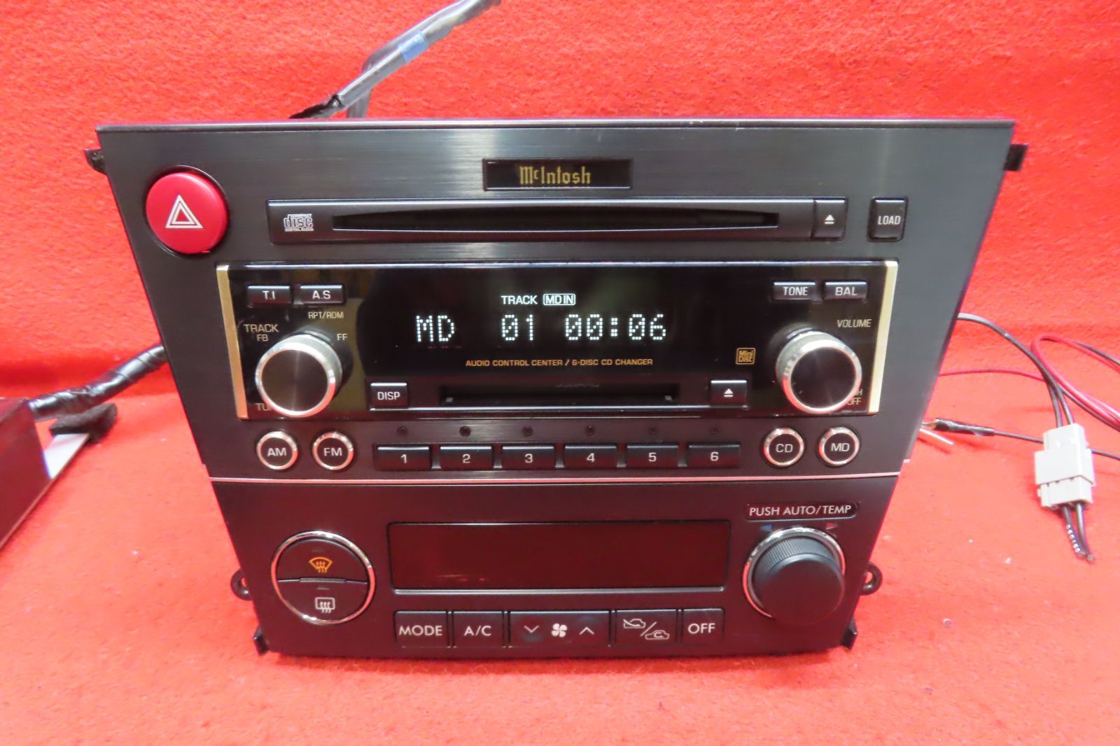 mcintosh CD/MDデッキ エアコンパネル スバル BHE レガシィ カーオーディオ マッキントッシュ レガシィBP 後期型 マッキントッシュオーディオ エアコンパネル M_