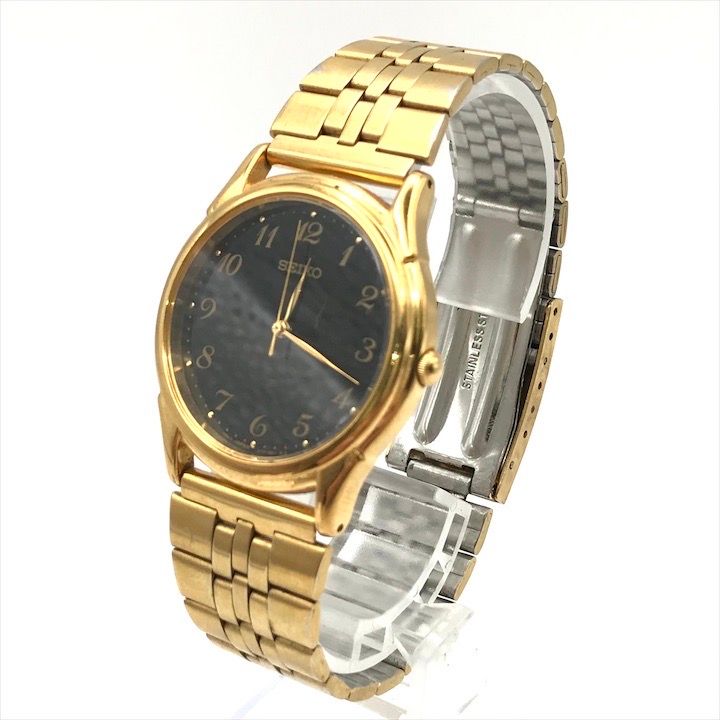 【新品電池】 SEIKO セイコー メンズ 腕時計 ゴールド V701-1920 SEIKO セイコー V701-1920 クォーツ 腕時計ヴィンテージ