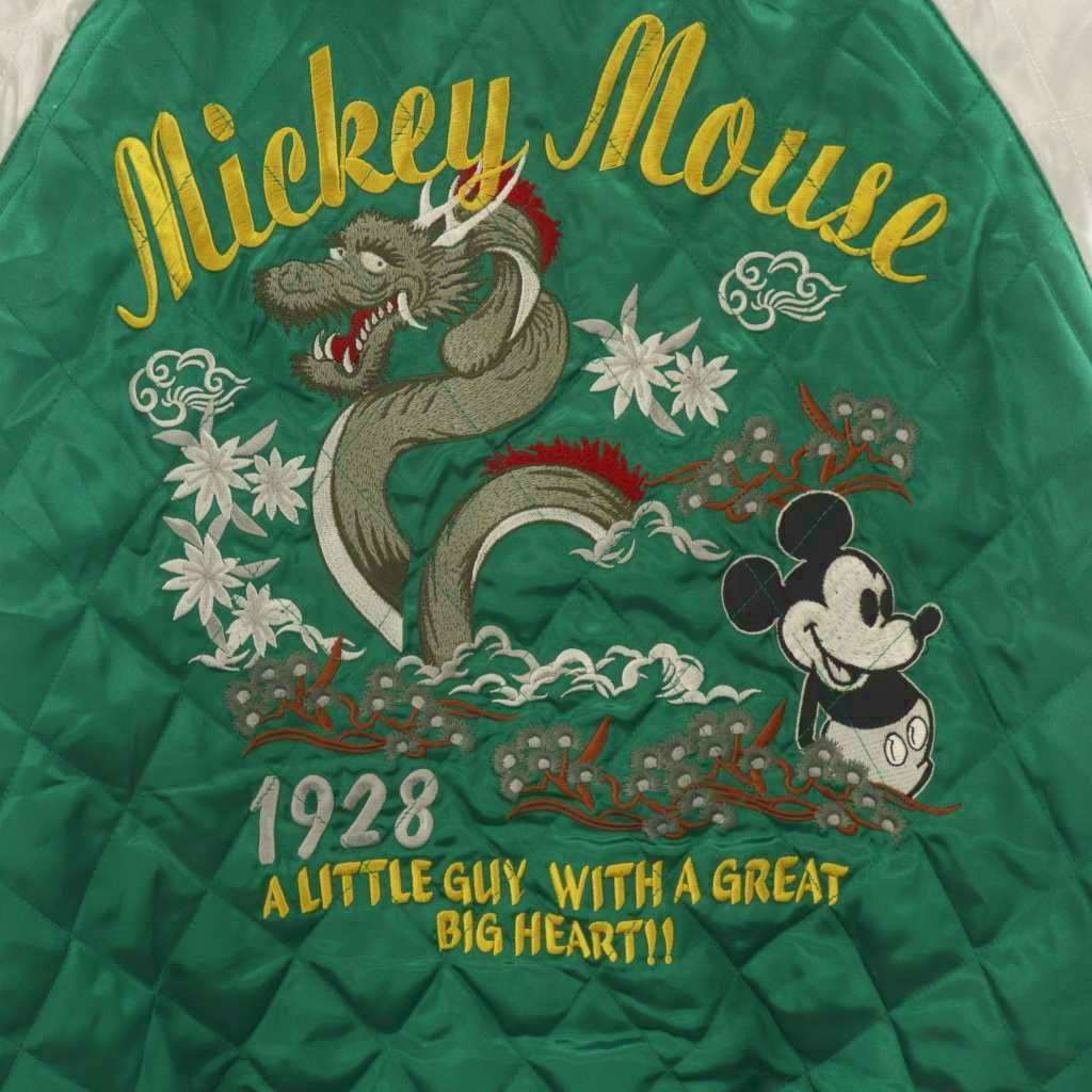ディズニー Disney ミッキーマウス スカジャン ブルゾン 刺繍 虎