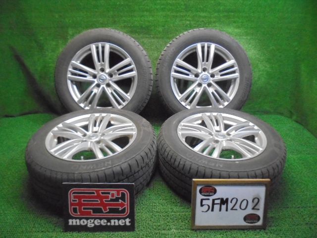 5FM202 G5 製 225 55R17 ブリヂストン NEWNO 夏タイヤ 日産純正 アルミホイール4本セット V36 スカイライン
