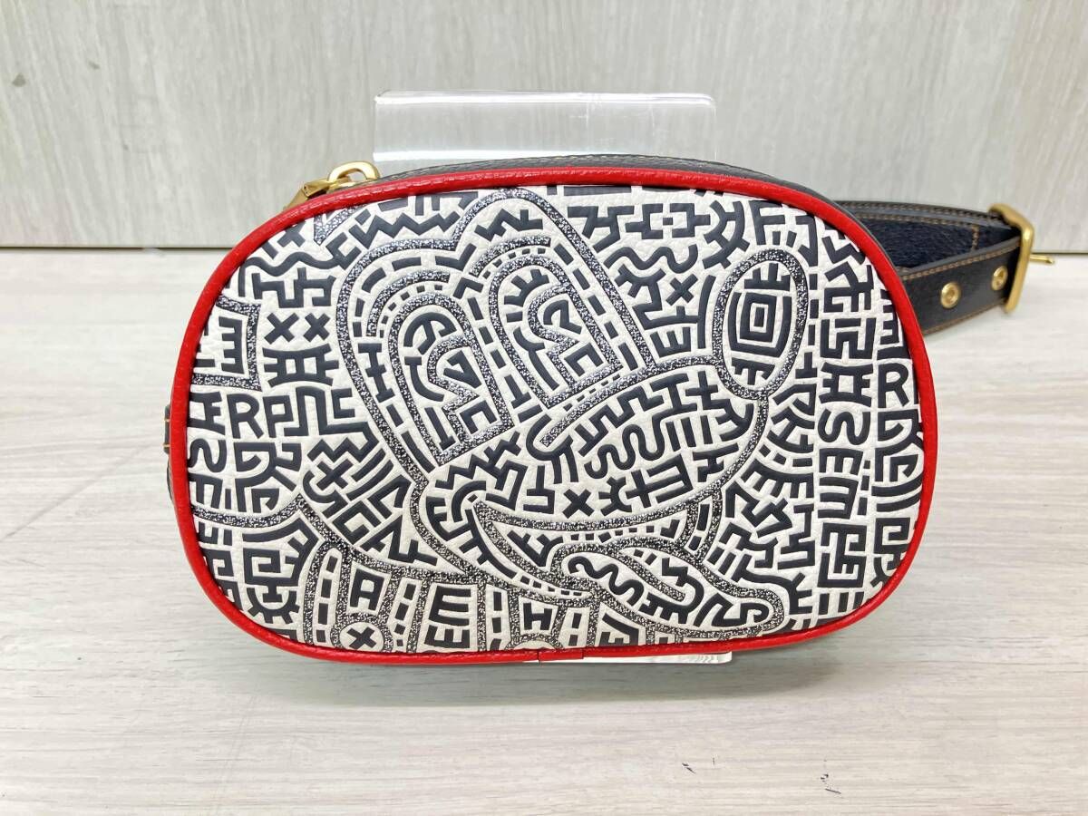 COACH×DISNEY×Keith Haring 4887トリプルコラボ ウエストポーチ レザー ボディバッグ ベルトバッグ コーチ 保存袋あり