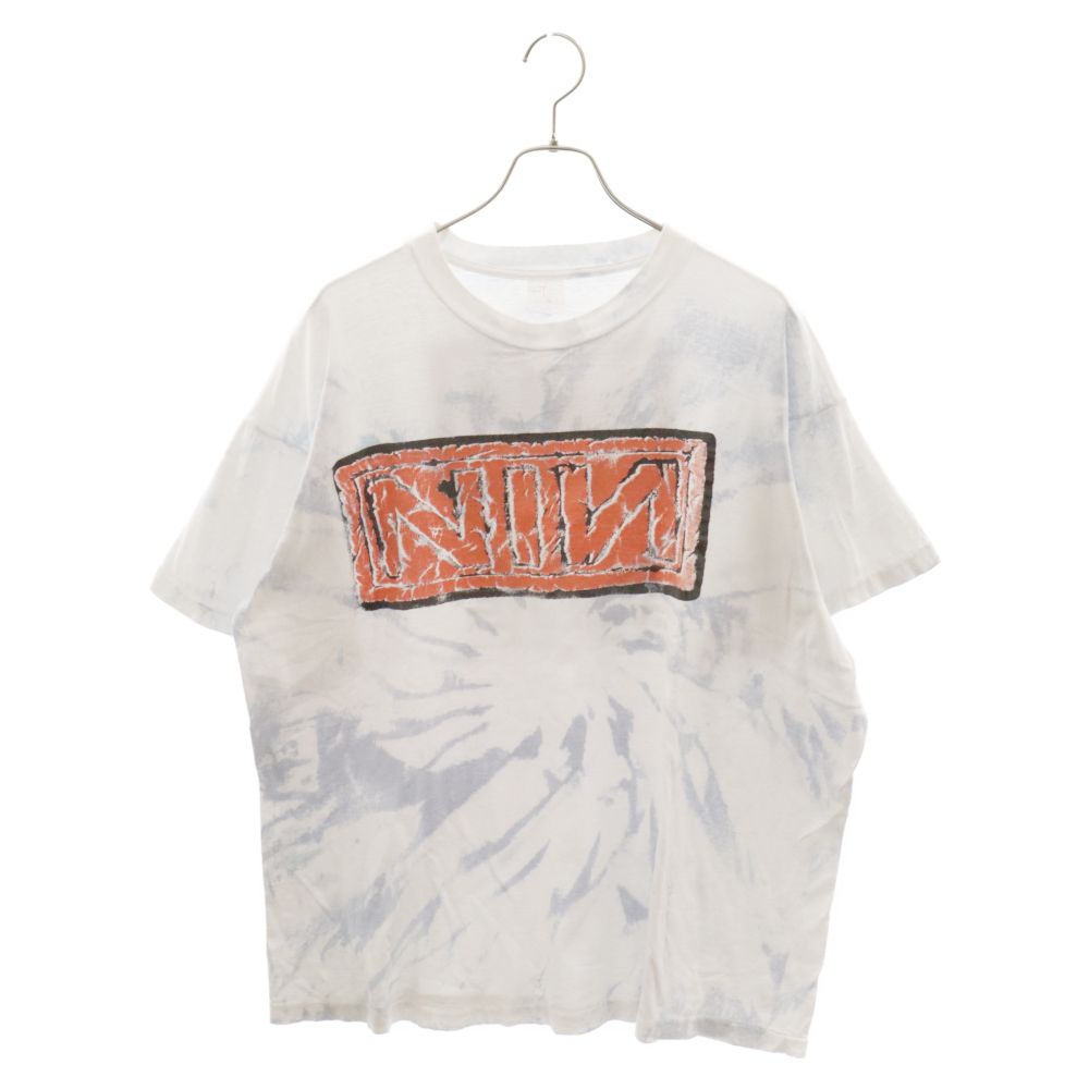 VINTAGE (ヴィンテージ) NINE INCH NAILS WORLD TOUR BOOTLEG TIEDYE ナインインチネイルズ 半袖クルーネックTシャツ タイダイ ホワイト/ブルー