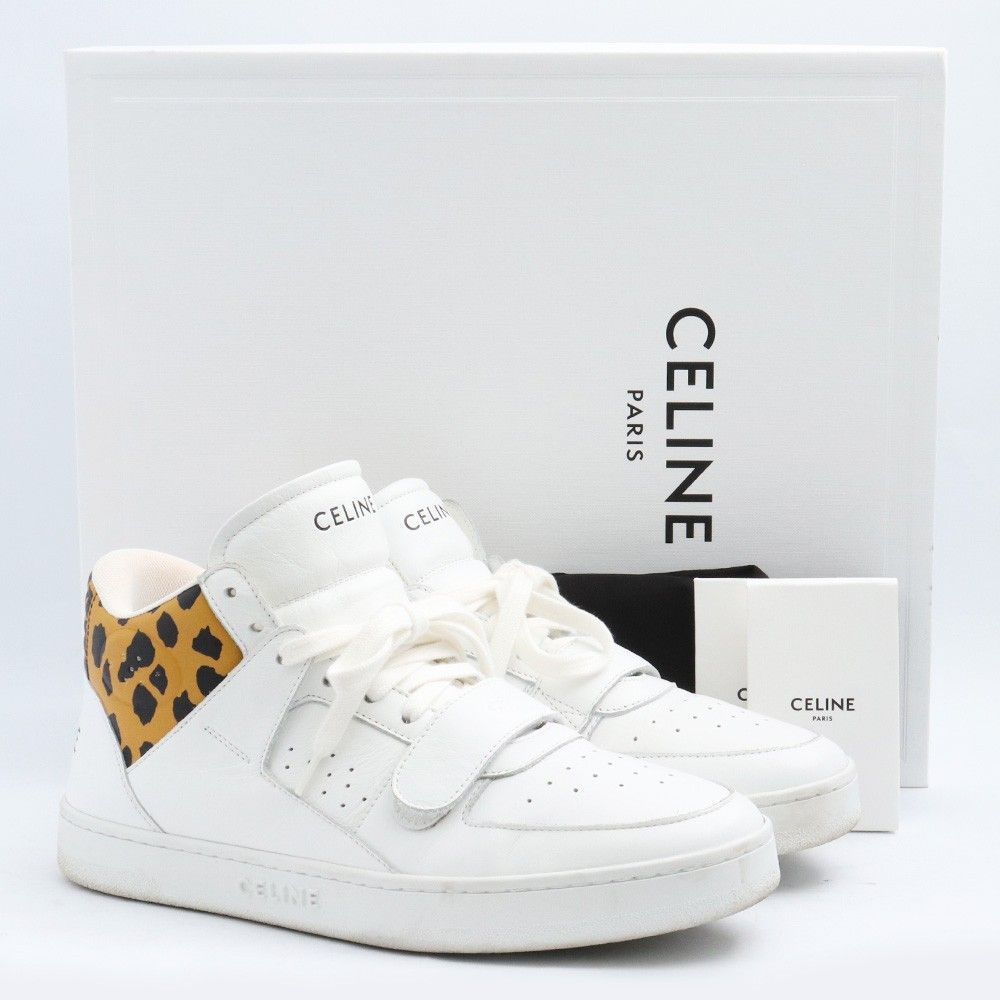 27cm相当 CELINE CT-02 ベルクロストラップミッドスニーカー サイズ41 