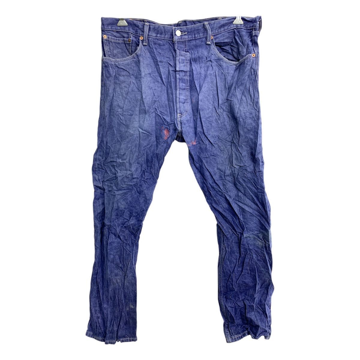 Levi's 501 デニムパンツ W40 リーバイス ボタンフライ ビッグサイズ ネイビー コットン メキシコ製 古着卸 アメリカ仕入 2501-1140