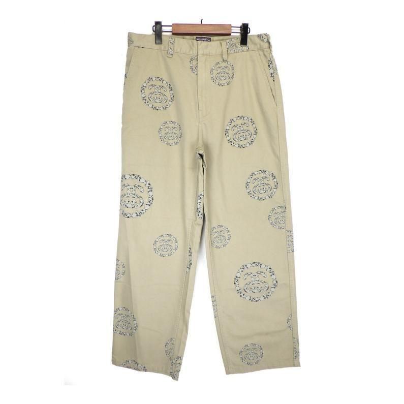 ステューシー STUSSY × デニムティアーズ DenimTears 25SS SS WREATH CHINO リース 総柄 チノ パンツ w22903