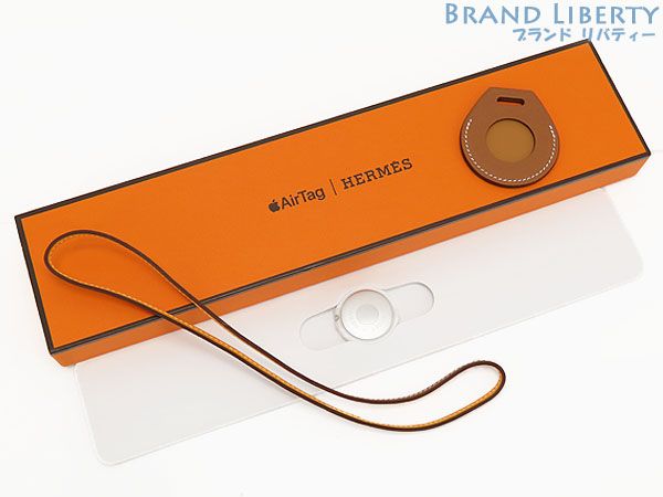 エルメス HERMES アップル Apple エアタグ AirTag バッグアクセサリー バッグチャーム ゴールド ブラウン ヴォースイフト Z刻