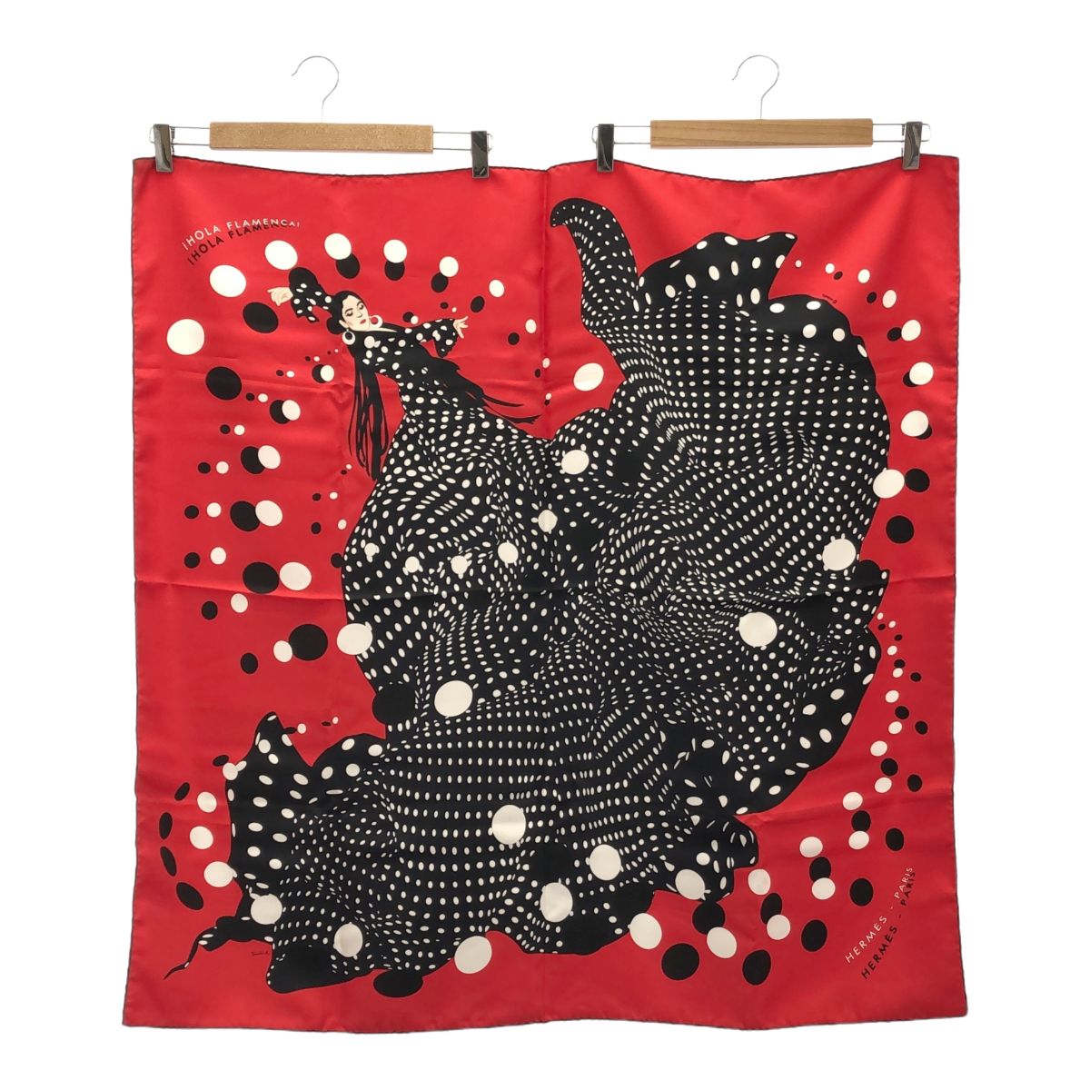 HERMES エルメス カレ90 HOLA FLAMENCA! オラ フラメンカ! ドット柄