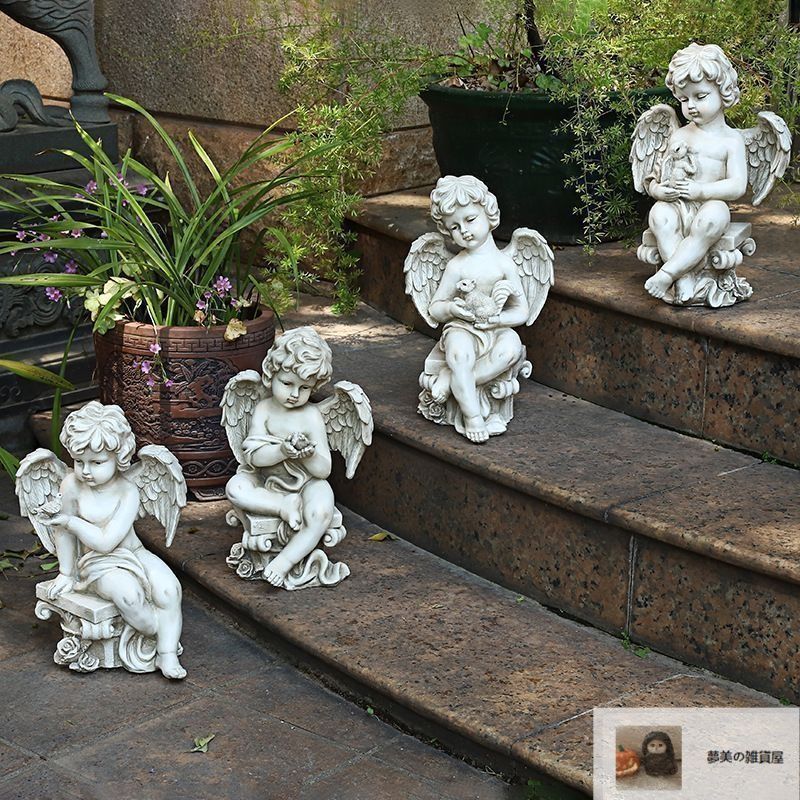 天使 エンジェル ガーデンオーナメント 置物 オブジェ 庭