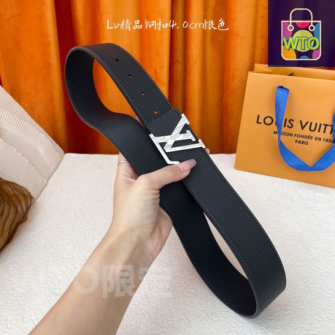 Louis Vuitton チェック柄レザーベルト louis-vuitton--