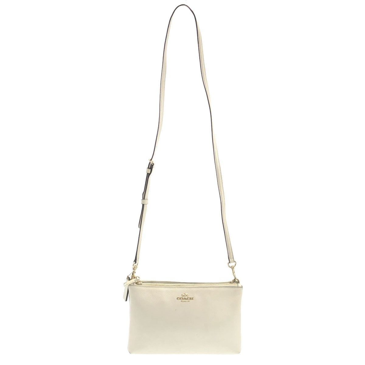 COACH コーチ レザーショルダーバッグ F38273 アイボリー系 - メルカリ