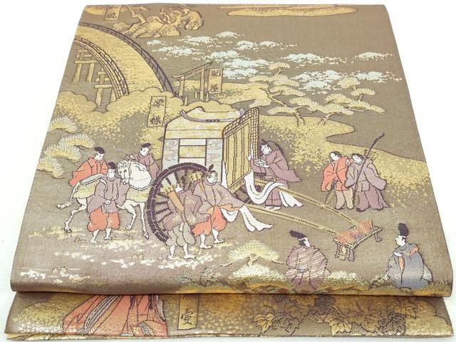 真作/古市金峨/唐美人図/絹表装/布袋屋掛軸HF-234 真作/古市金峨/唐美人図/絹表装/布袋屋掛軸HF-234