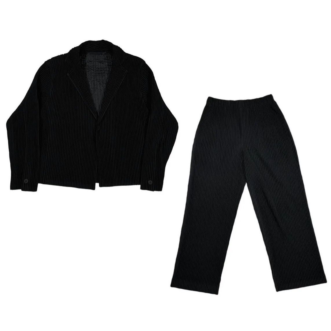 オムプリッセ 青 セットアップ サイズ1 （HOMME PLISSE ISSEY