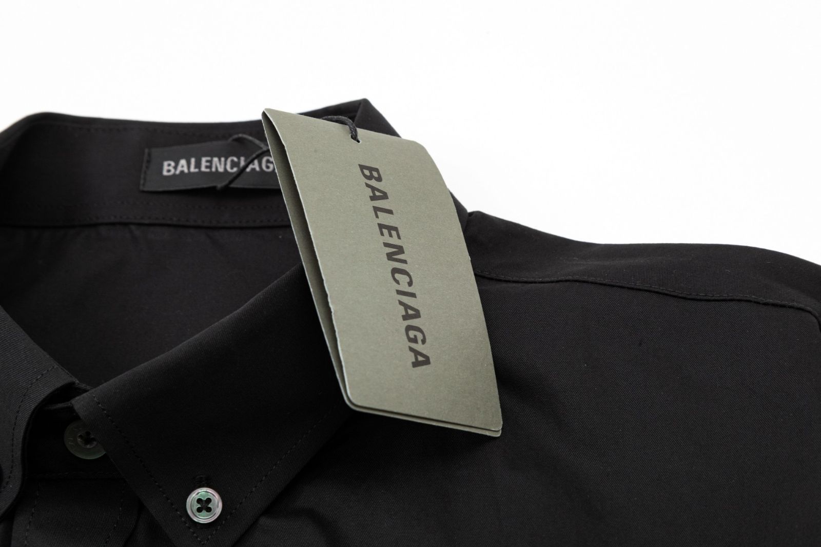 Balenciagaロゴプリント長袖ルーズフィットシャツ