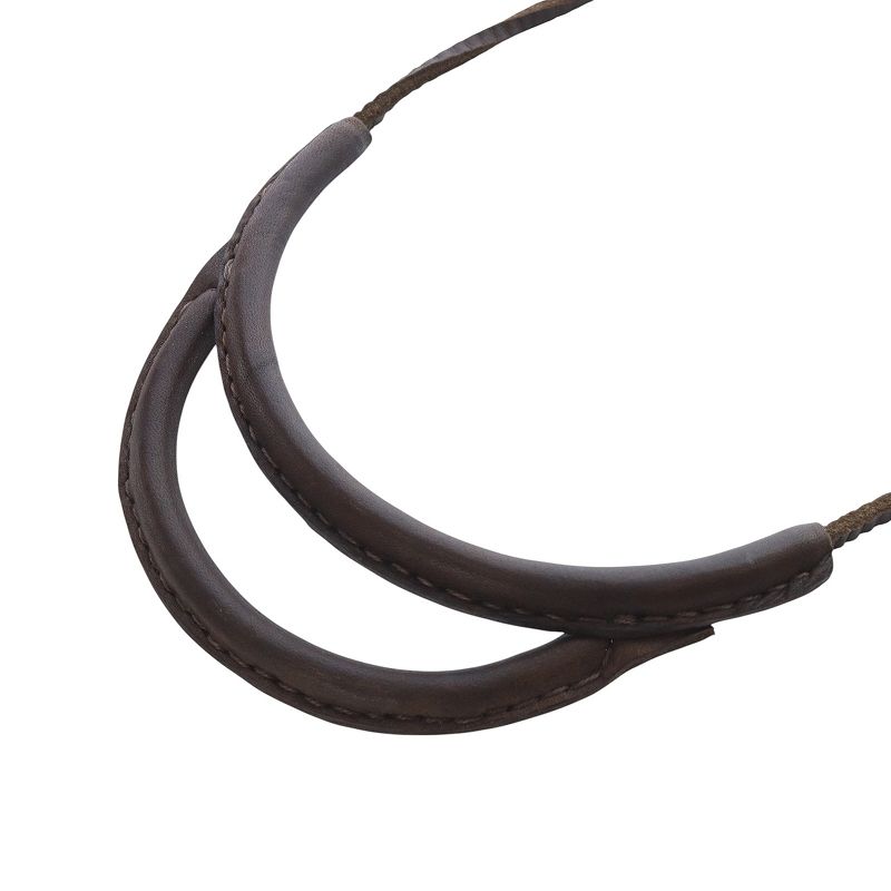 クレッシオーニ Crescioni レザー ネックレス 茶 - メルカリ