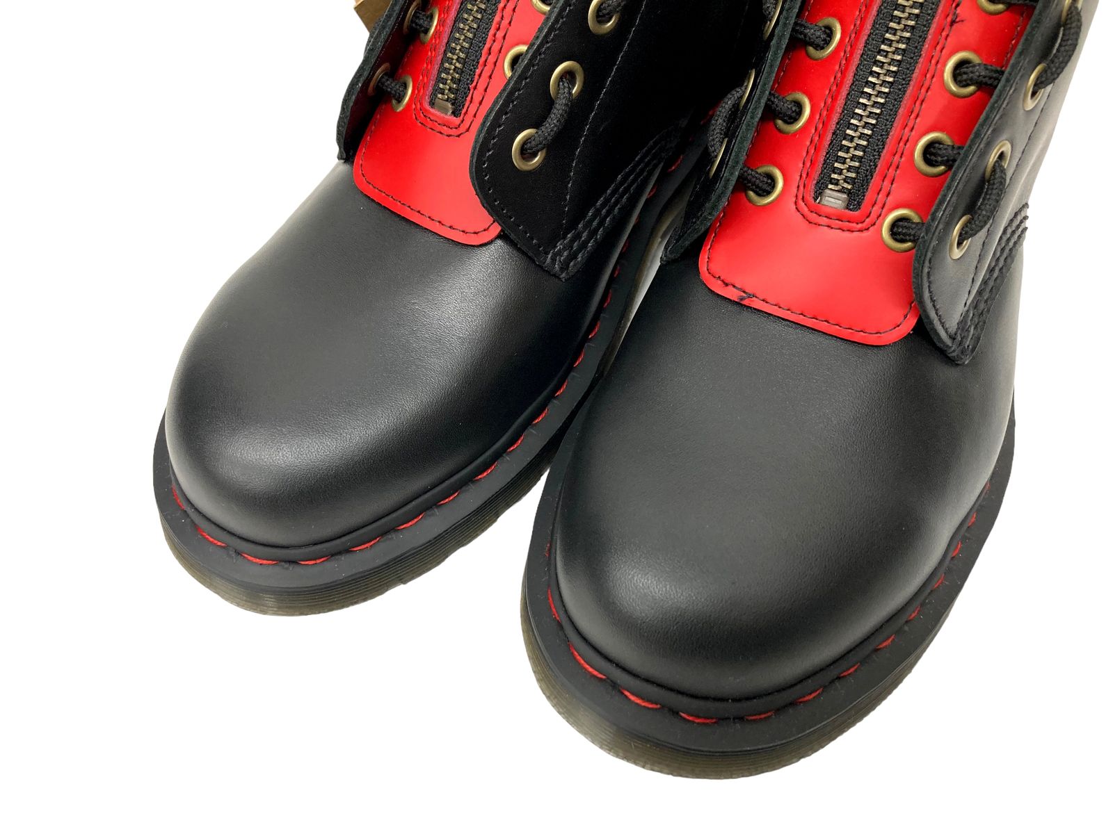 Dr.Martens (ドクターマーチン) 1460 YEAR OF THE RAB BIT 8ホールブーツ 1460 YOTR UK8 US9  ブラック×ポピーレッド メンズ/028 - メルカリ