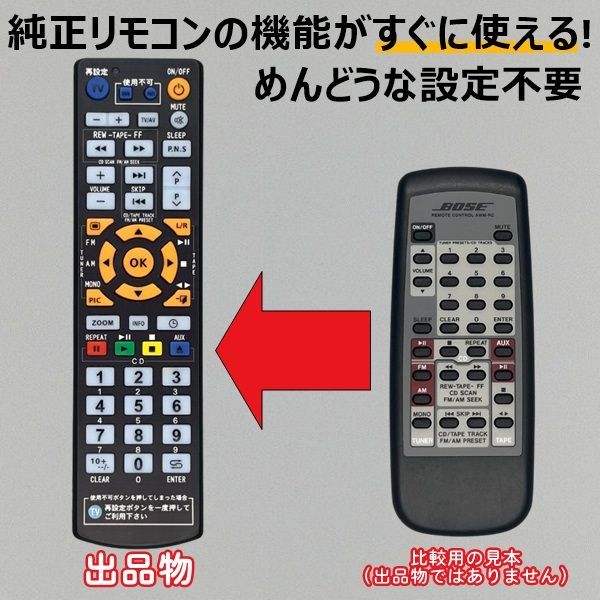BOSE リモコン AWM-RC 代替リモコン239】BOSE AWM-RC 互換 送料無料(AWM用)ボーズ