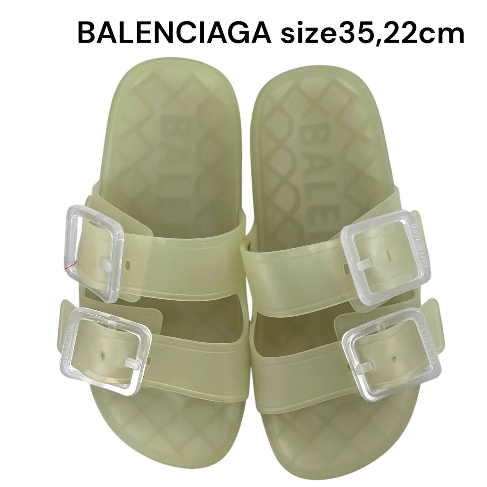 バレンシアガ BALENCIAGA MALLORCA サンダル クリア系 35、22cm