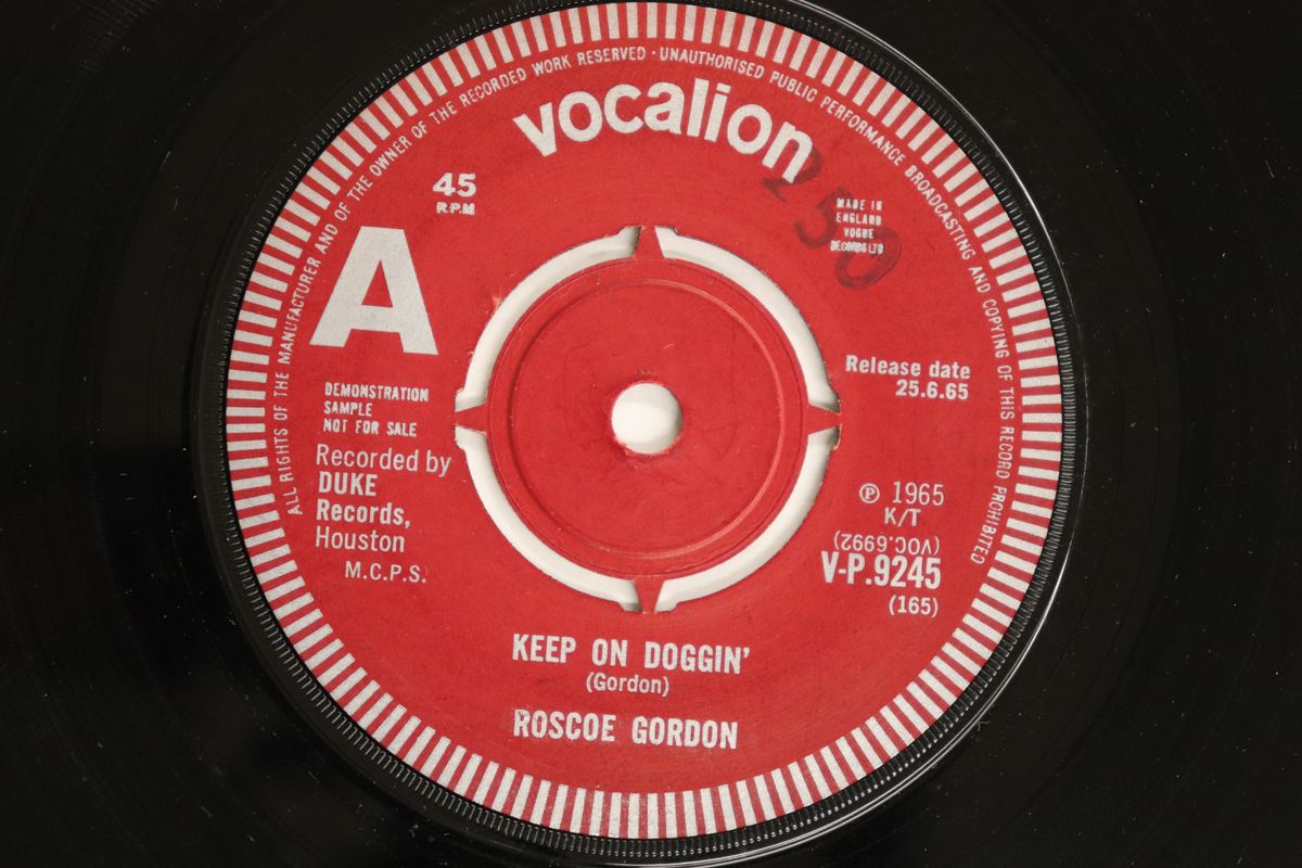 米7” Rosco Gordon Keep On Doggin / Bad Dream VP9245PROMO VOCALION プロモ /00080 米7” Rosco Gordon Keep On Doggin / Bad Dream VP9245PROMO