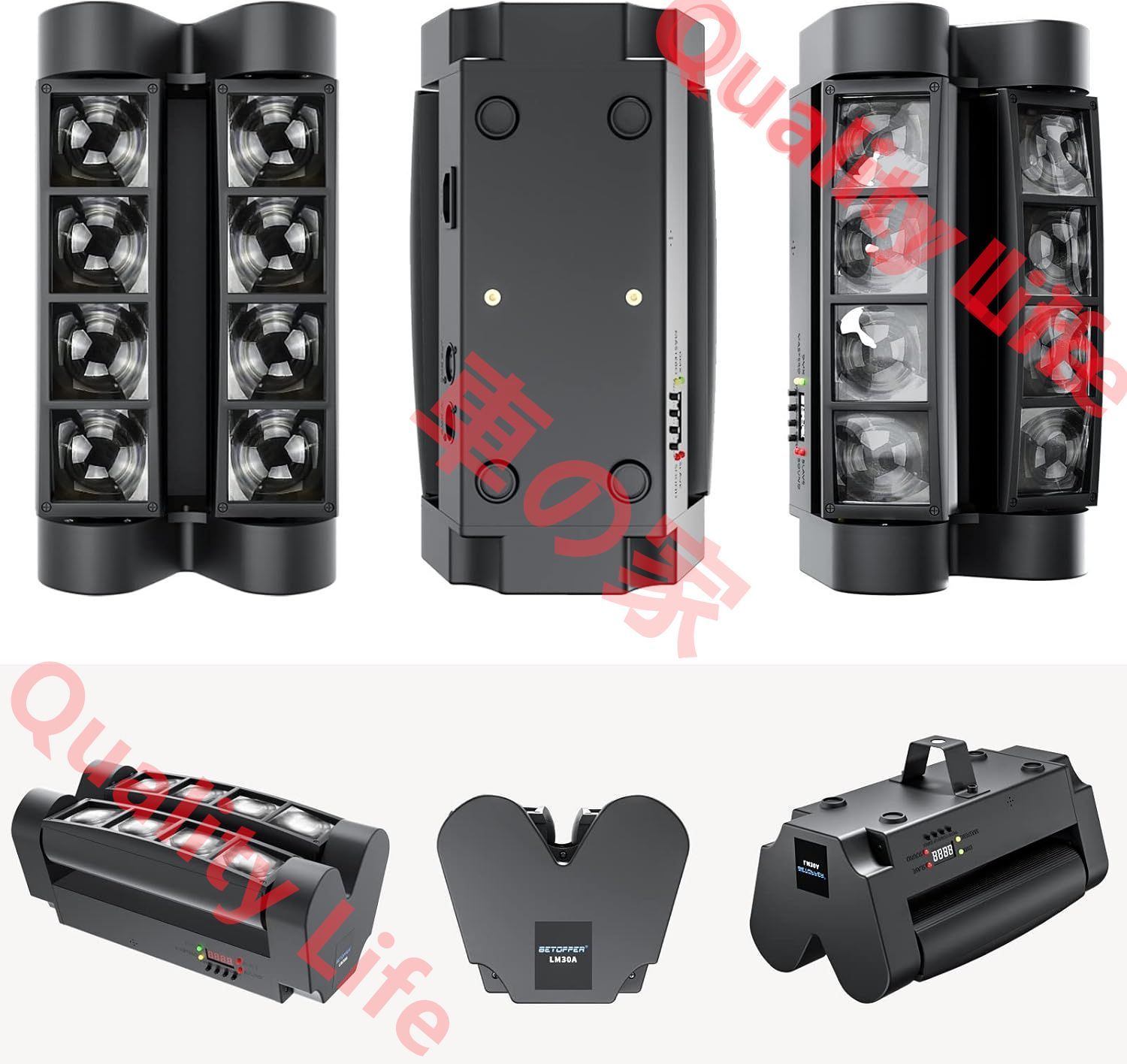 ムービングライト 8x3W RGBW LED 舞台照明 ディスコライト ステージライト ステージ照明 DMX512 7 13CH DJ disco light for party 回転 高輝度 音声連動 舞台 LM30A