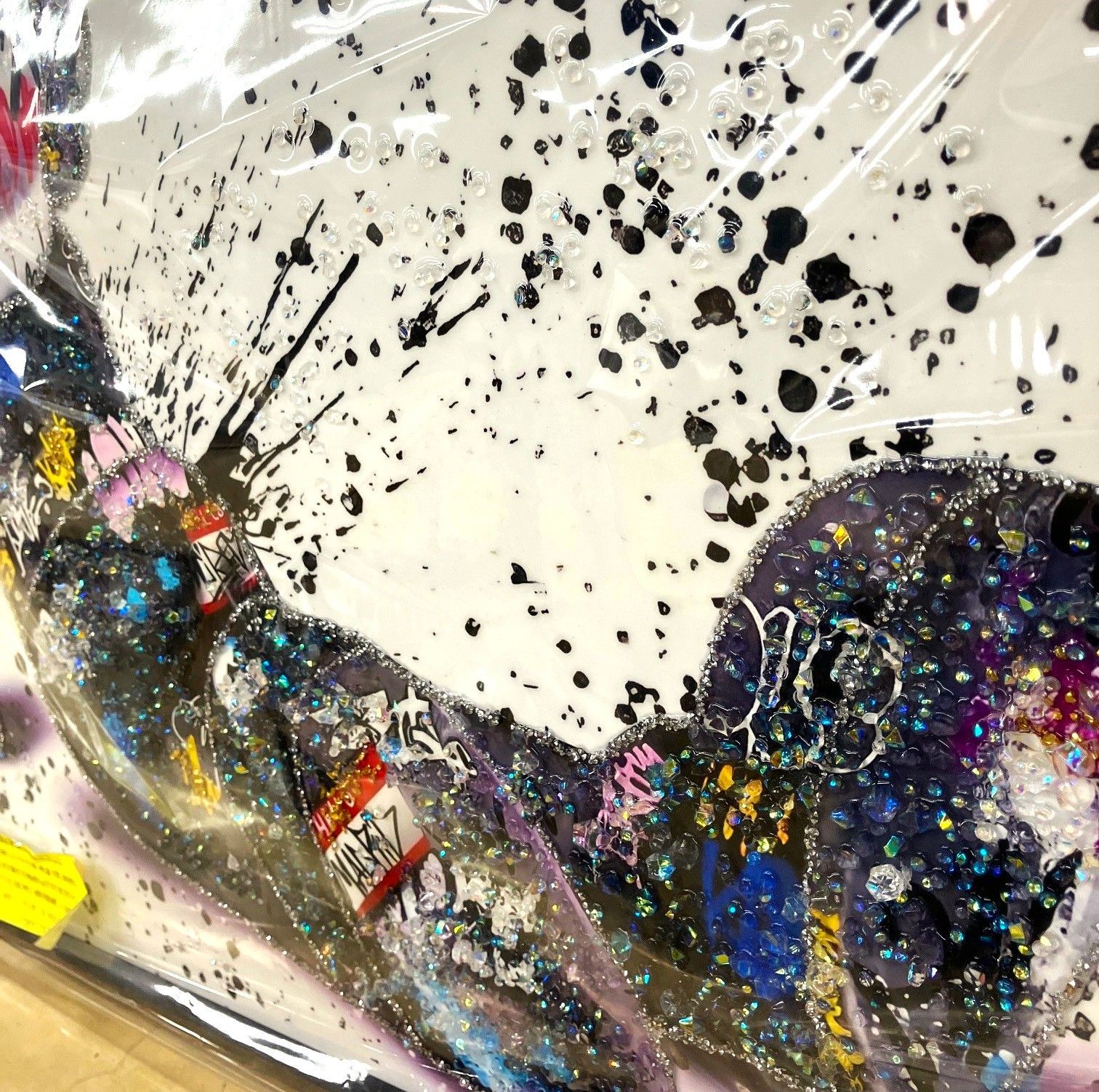 水晶絵 キャラクター クリスタル 絵画 カウズ KAWS アートパネル