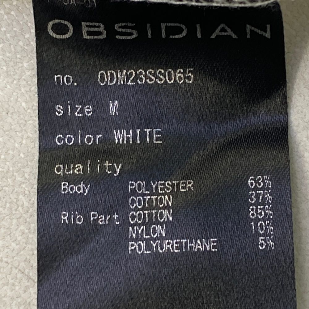 サイズ：M OBSIDIAN オブシディアン  半袖ポロシャツ  ホワイト系 [240101481242] ゴルフウェア メンズ ストスト OBSIDIAN オブシディアン 半袖ポロシャツ ホワイト系 サイズ：M