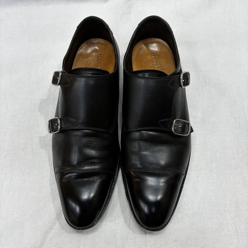 古着 革靴 UNION IMPERIAL ダブルモンクシューズ black サイズ 6 約25cm前後 レザーシューズ ドレスシューズ
