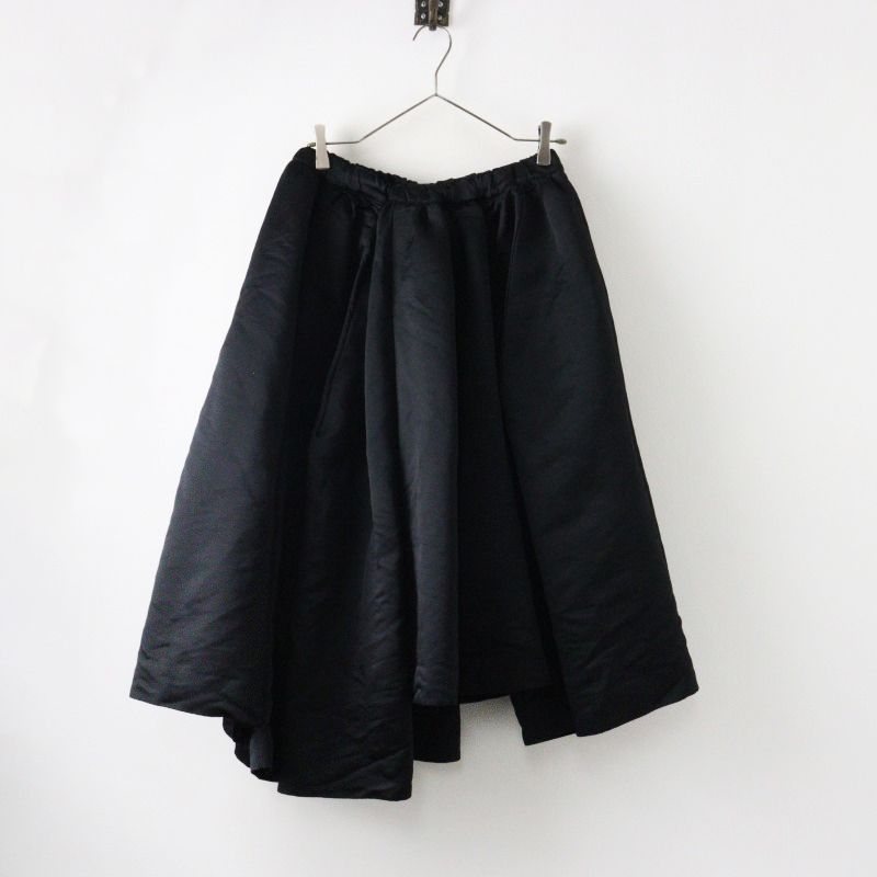 AD2020 コムデギャルソン COMME des GARCONS 再構築変形ボリュームタックスカート XS|ブラック イージー ゴム フ 2400014423457