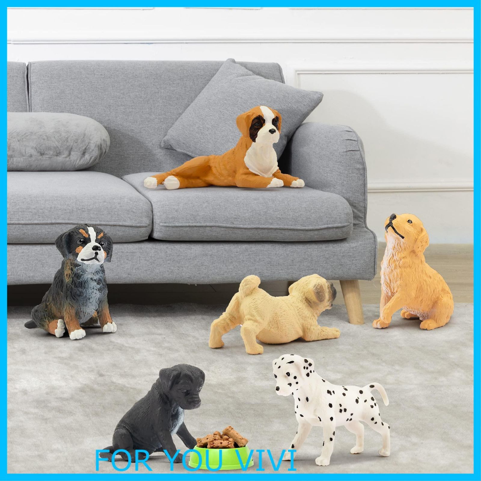 数量限定】TOYMANY 12PCSミニ犬フィギュア ミニ動物フィギュア