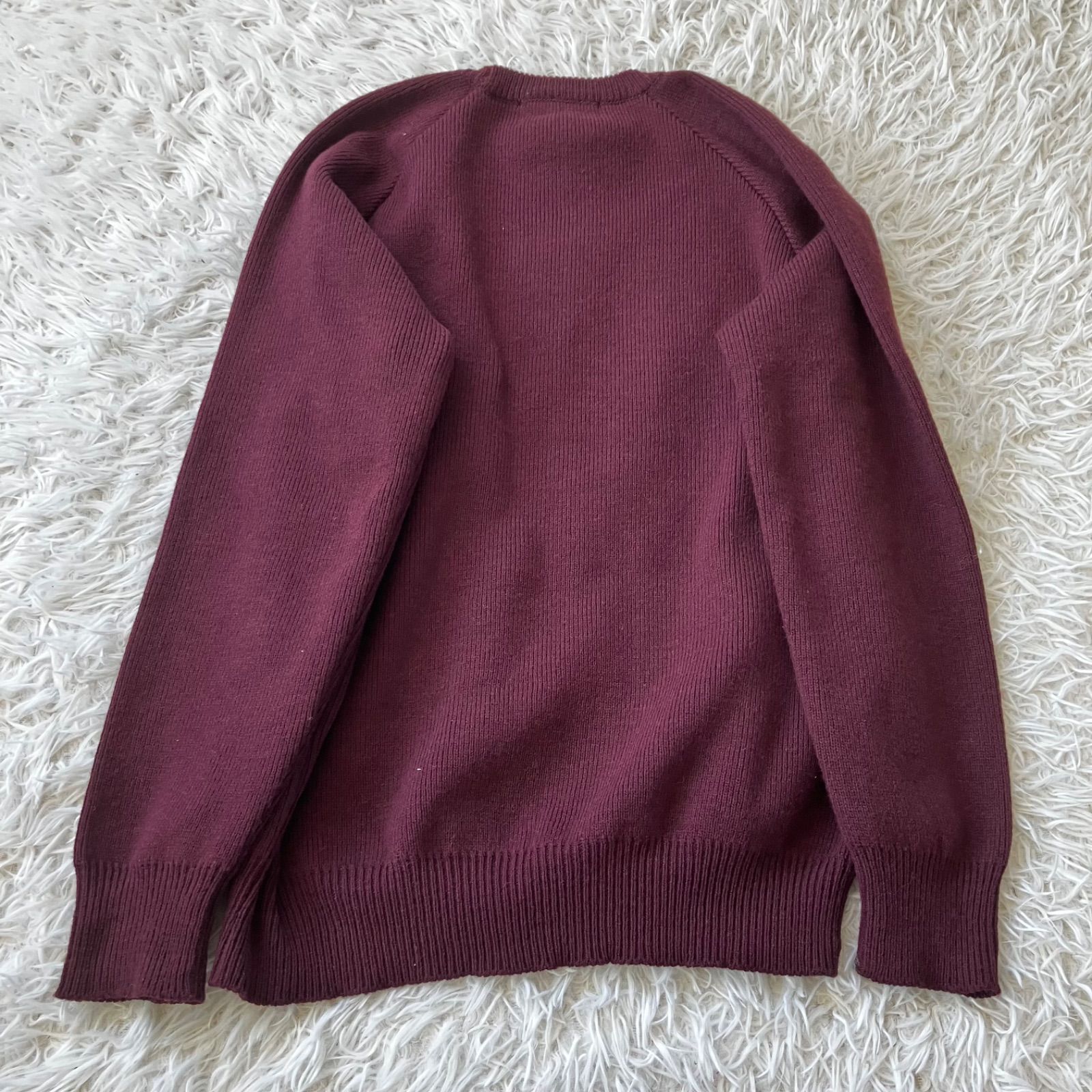 状態良 コムデギャルソン COMME des GARCONS cdgスクールニットレッド 