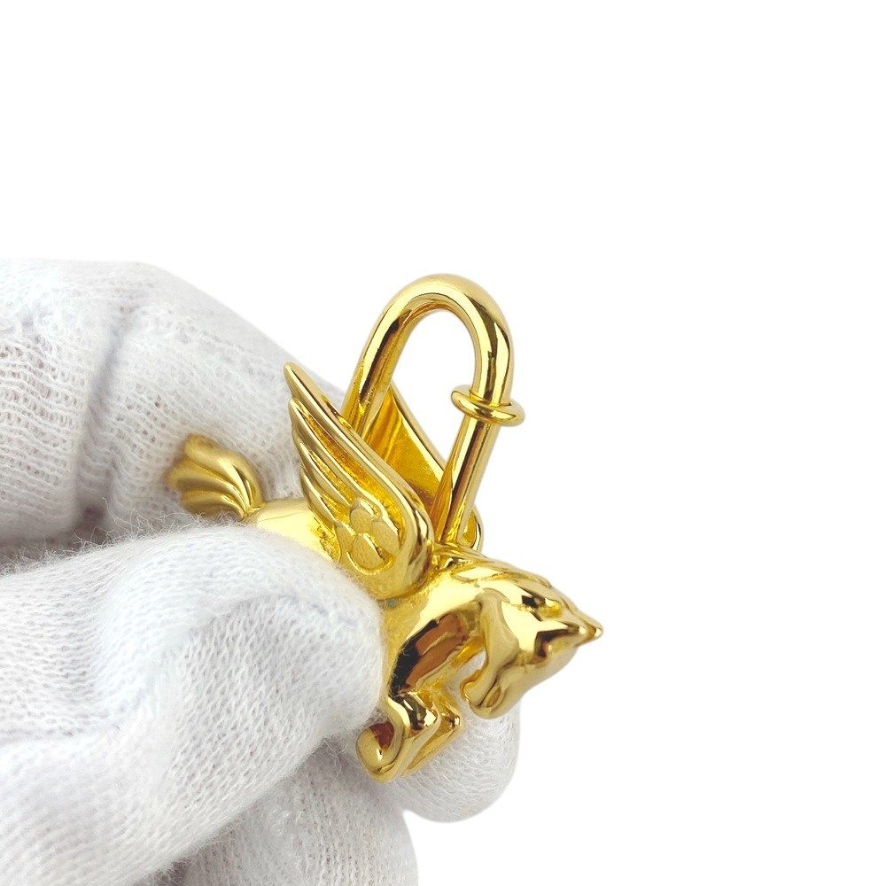 □未使用□ エルメス カデナ ペガサス バッグ チャーム ゴールド GP 箱