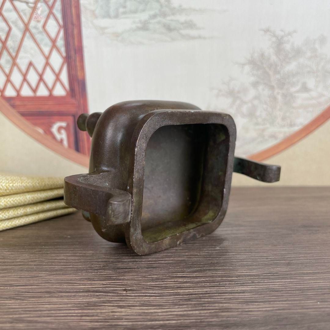 銅器 四方天炉 仏堂挿し香炉 香道具 装飾品 工芸品 置物 - メルカリ