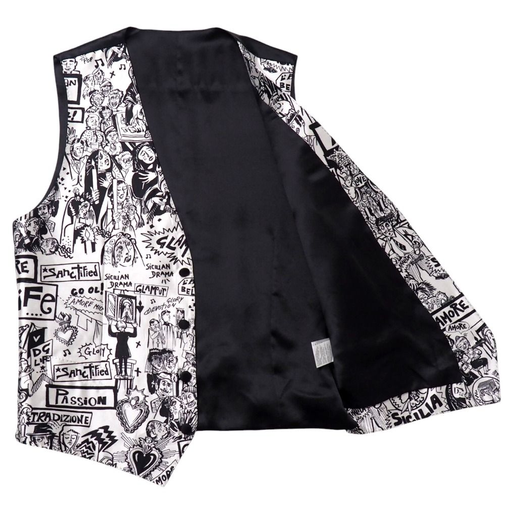 美品✨ドルチェ&ガッバーナ 花柄 総柄 ジャケット リネン100% 40 L相当 2104102253215-1.jpg