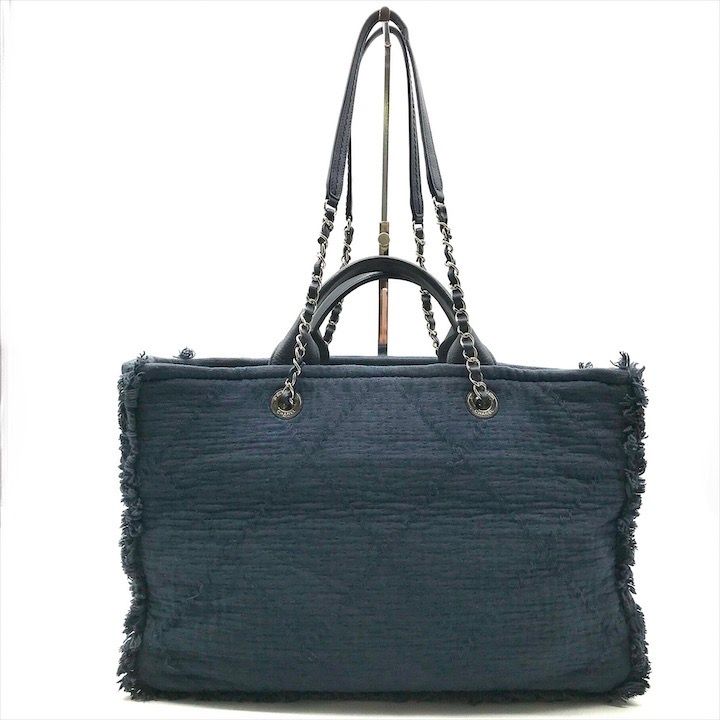 ★爽やかなカラー★CHANEL ショッピング バッグ 良品 CHANEL シャネル ココマーク 2WAY ラージ ショッピング