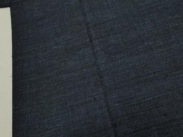 平和屋着物○男性 紬 アンサンブル 濃紺地 正絹 逸品 CAAT0560dy