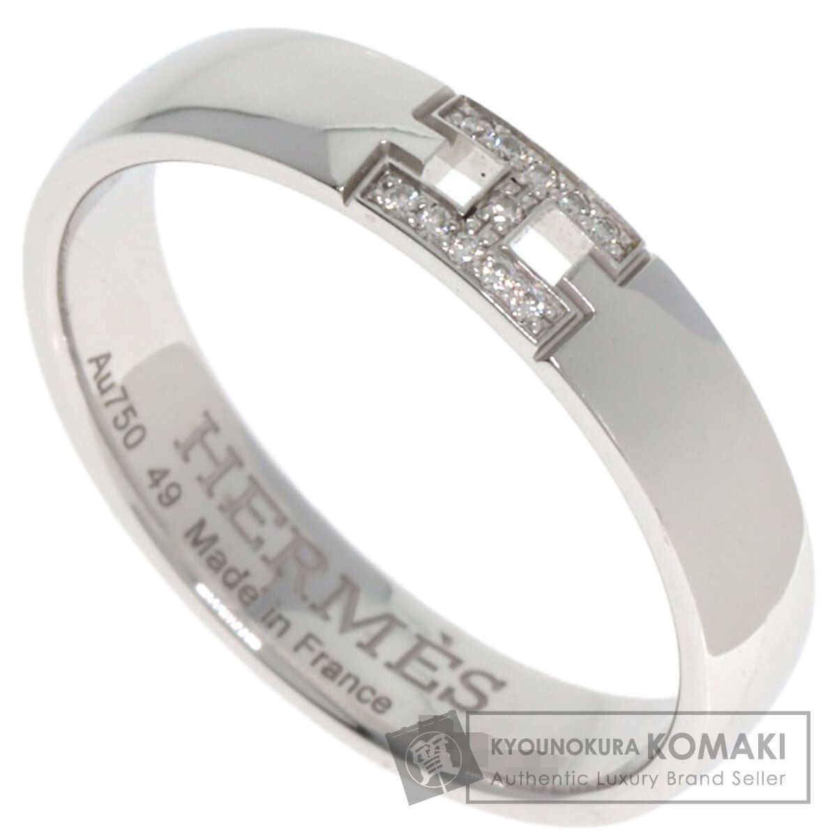 HERMES エルメス エヴァー ヘラクレス ダイヤモンド 49 リング 指輪 K18WG レディース