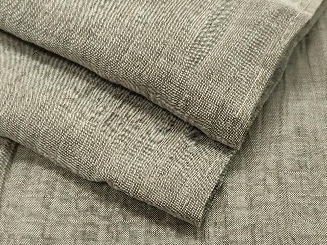 平和屋着物＊夏物 男性 小千谷ちぢみ 霞文 麻 逸品 未使用 CAAV9122gh