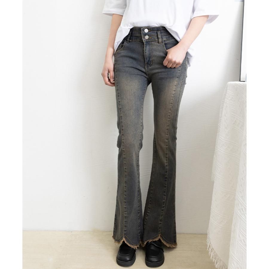 デニムパンツ ハイウエストジーンズ