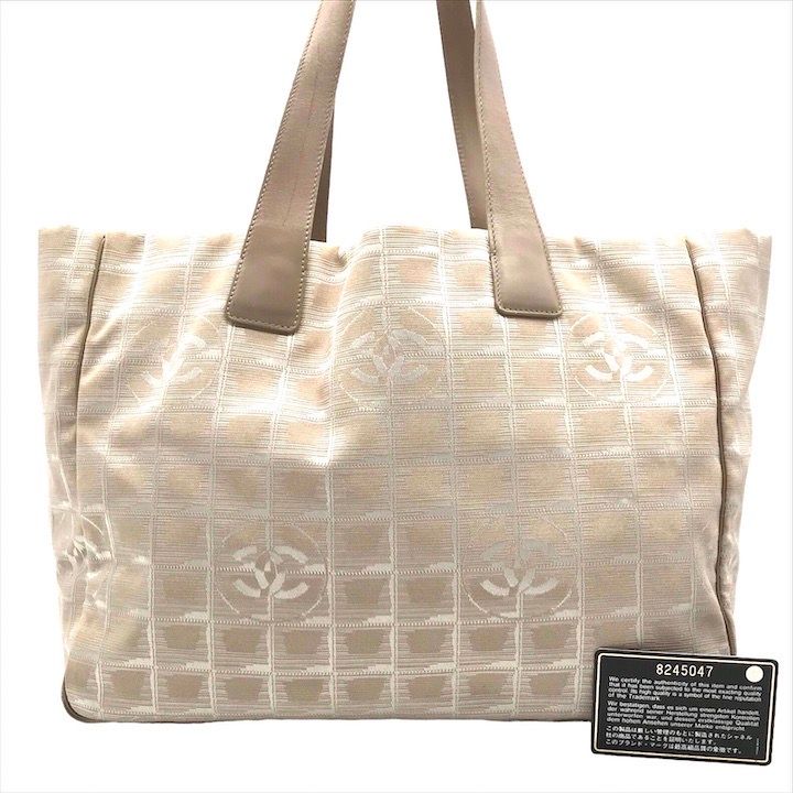 良品 CHANEL シャネル ハンド トート バッグ ニュートラベル ライン  