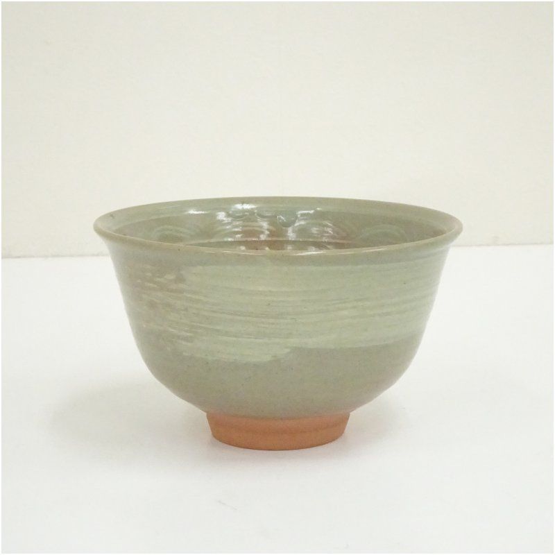 京焼 松峰造 高麗福ノ字茶碗（共箱） 茶道 抹茶 おしゃれ 抹茶茶碗
