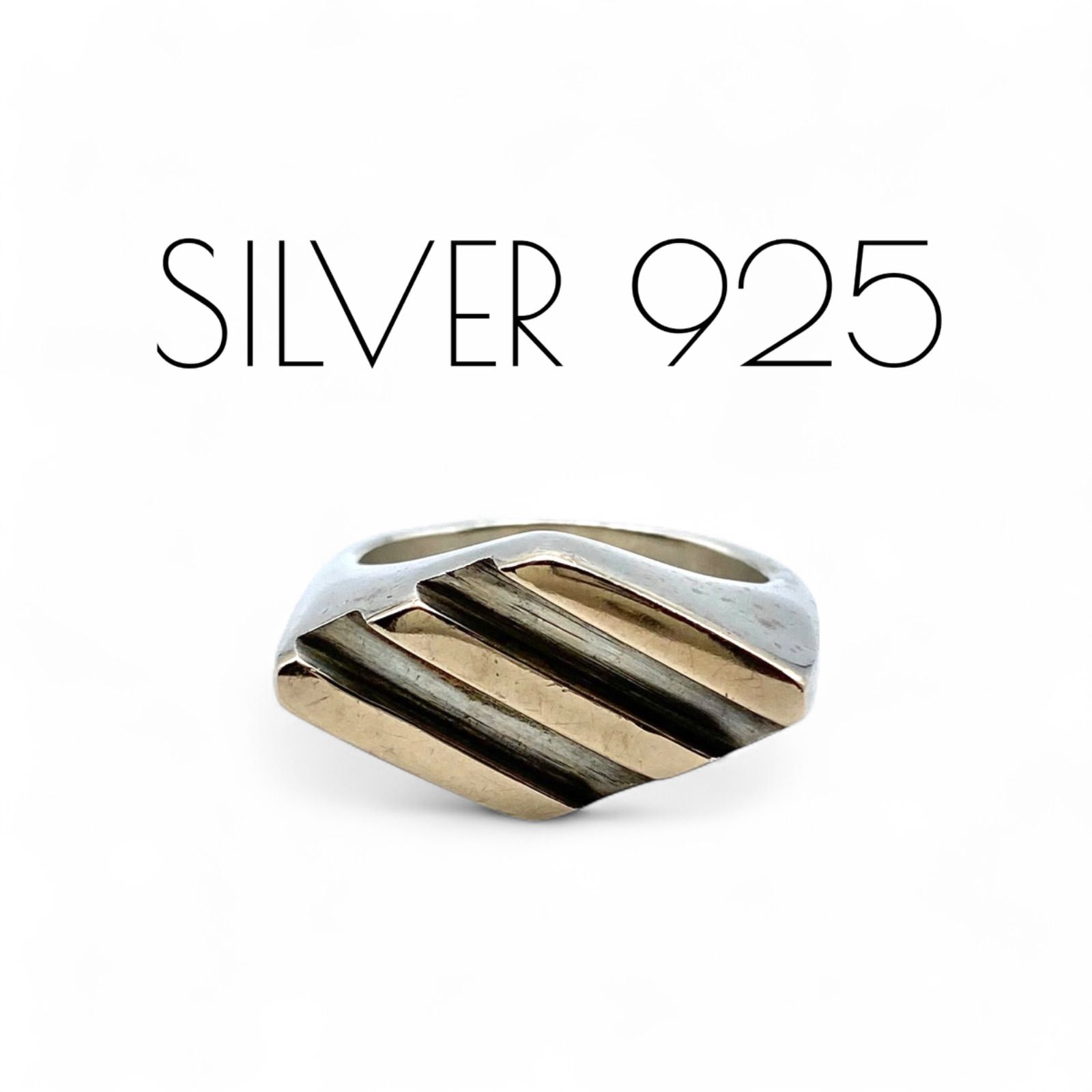 抜群の重厚感】シンプル Silver 925 刻印 00s Vintage Ring シルバー 