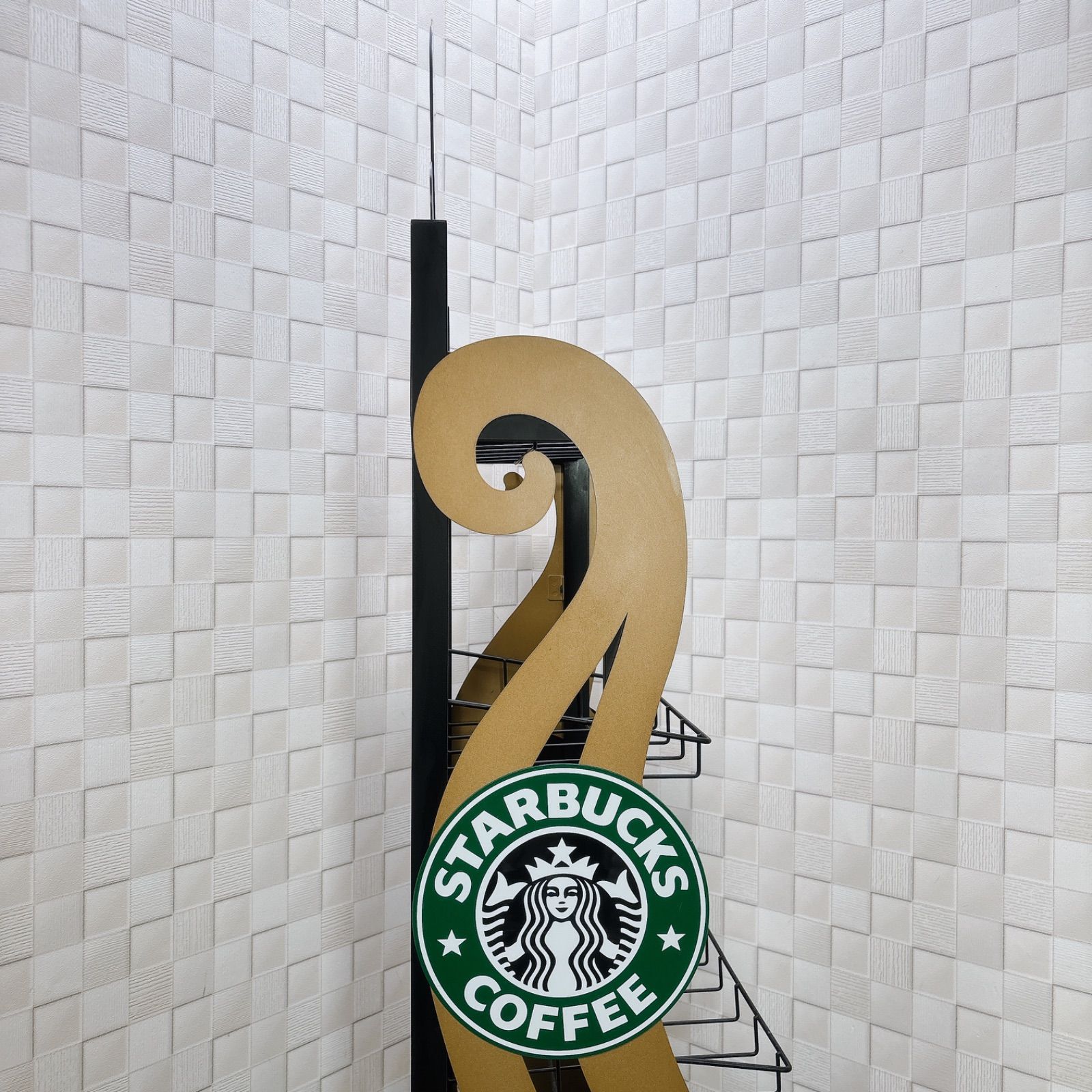 激 店舗用 スターバックス 旧ロゴ 大型 棚 ラック 4段 ディスプレイ オブジェ インテリア STAR BUCKS MARWIL-DEMENAGEMENTS_CH