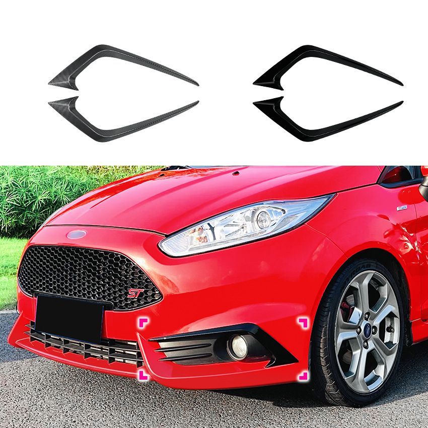 フォード フィエスタ MK6 ST 2012–2017 フロントサイドスプリッター ABS ピアノブラック |7.20