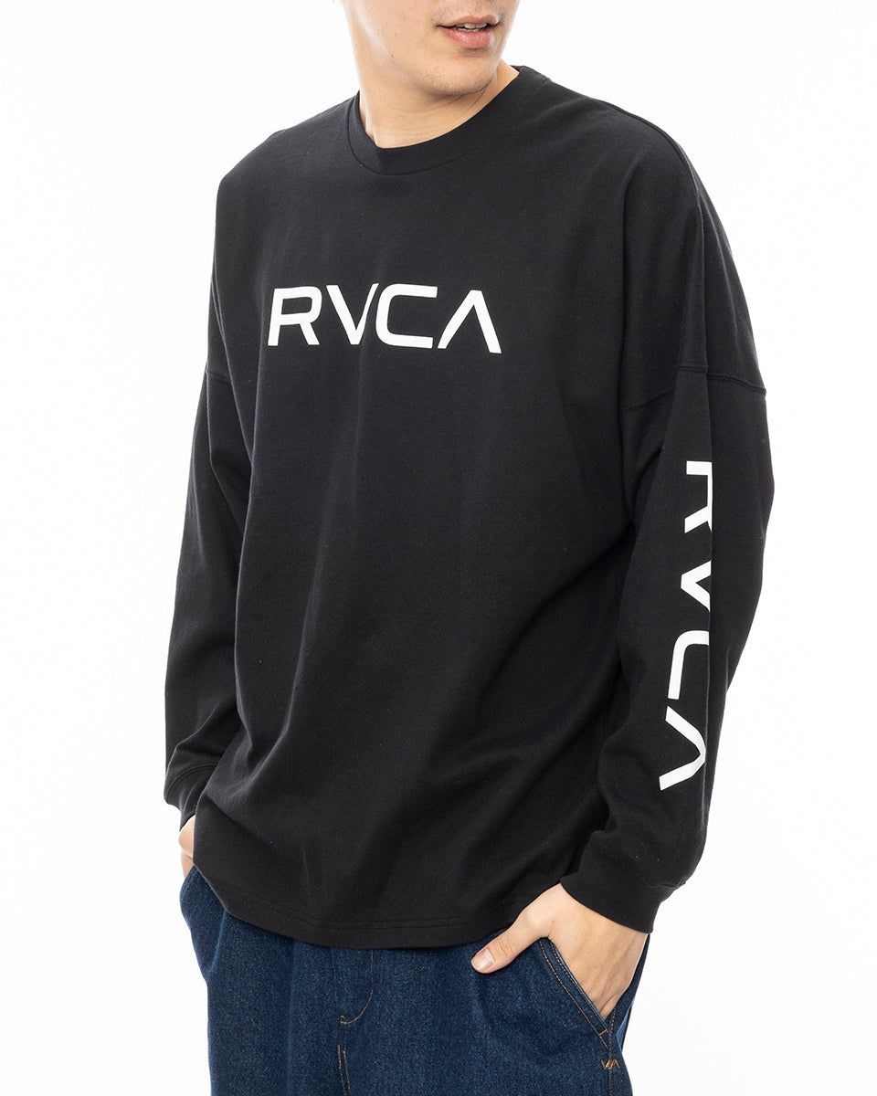 2024秋冬 新品【RVCA/ルーカ/ルカ】BIG RVCA LT ロンＴ BLK メンズ BE042059