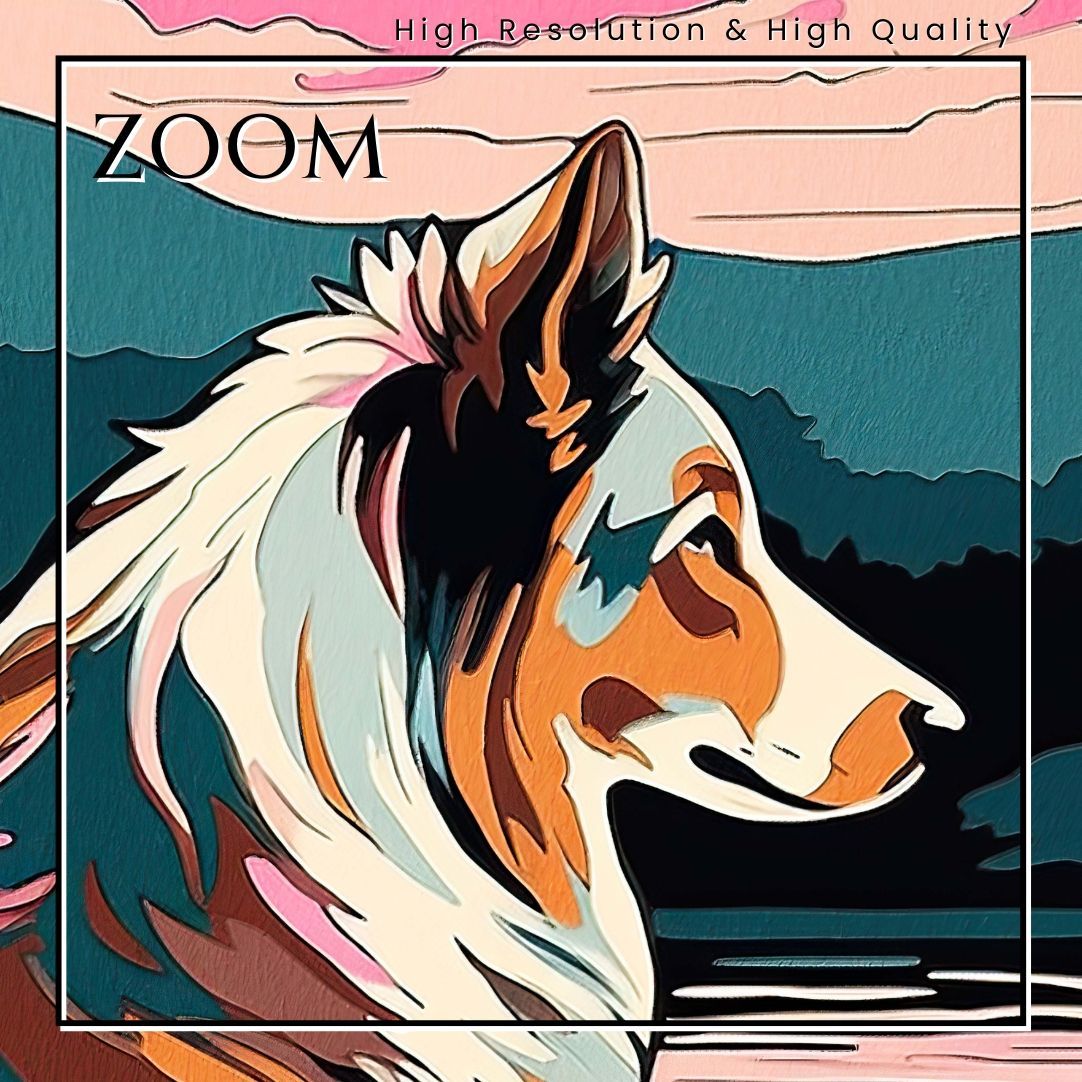 ワンダフルライフ - ラフコリー犬 No.3】ジークレー版画＊名入れOK