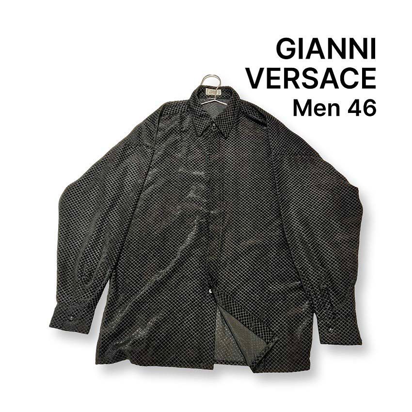 ◇VERSACE ヴェルサーチ 裏地メデューサ柄 ダブル スーツ セットアップ