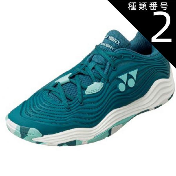 種類2 ﾌﾞﾙｰｸﾞﾘｰﾝ|22.5 4550468710820 Yonex ヨネックス SHTF5MAC パワークッションフュージョンレブ5MAC テニス シューズ パワークッション フュージョンレブ 5 メン AC
