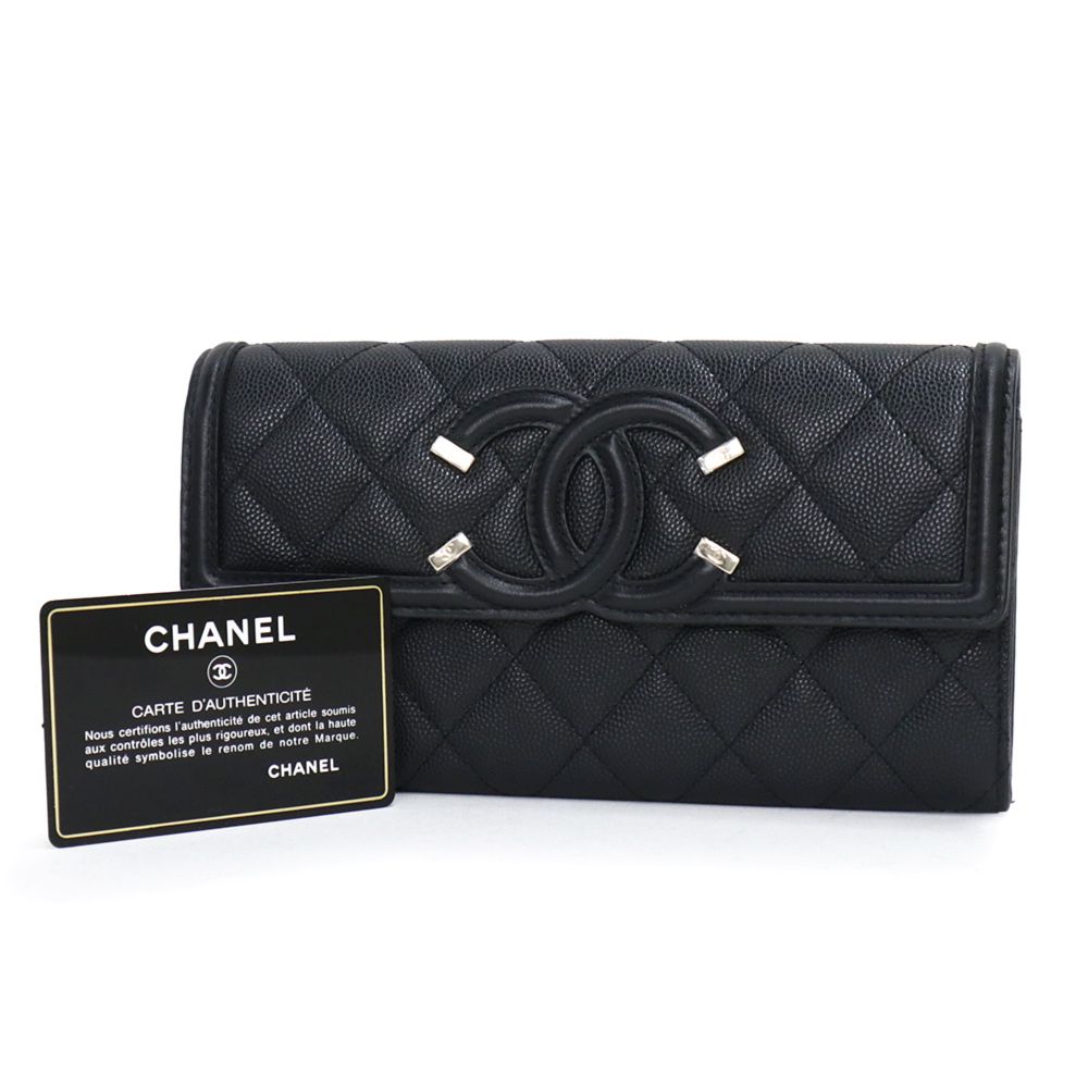 シャネル CHANEL CCフィリグリー マトラッセ ココマーク 二