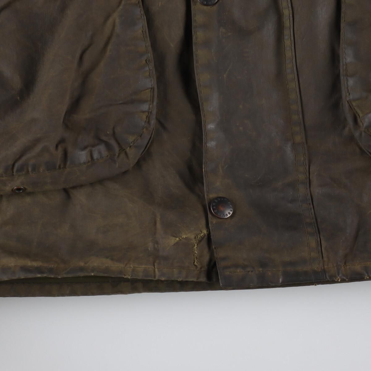 古着 80年代 バブアー Barbour BORDER ボーダー 旧3ワラント ワックス